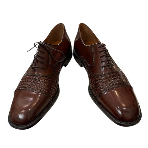 New Mezlan San Juan Cognac Men\'s Lace-Leather Oxford Dress Shoes 11.5  11.5M main image 6